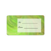 Kiwi Bash Green en Black Monogram Etiket (Voorkant)