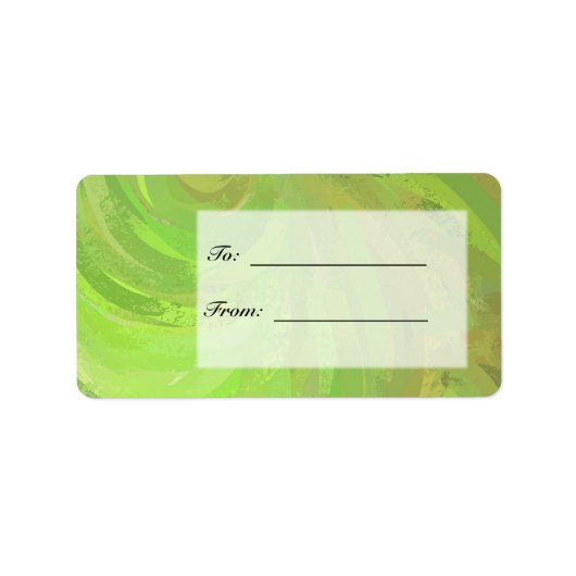 Kiwi Bash Green en Black Monogram Etiket (Voorkant)