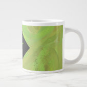 Kiwi Bash Green en Black Monogram Grote Koffiekop (Rechts)