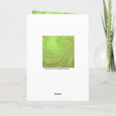 Kiwi Bash Green en Black Monogram Kaart (Achterkant)