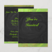 Kiwi Bash Green en Black Monogram Kaart (Voorkant / Achterkant)