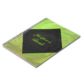 Kiwi Bash Green en Black Monogram Notitieboek (Linkerzijde)