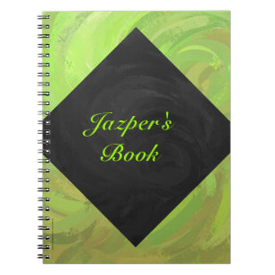 Kiwi Bash Green en Black Monogram Notitieboek