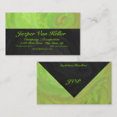 Kiwi Bash Green en Black Monogram Visitekaartje (Voorkant / Achterkant)