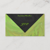 Kiwi Bash Green en Black Monogram Visitekaartje (Achterkant)