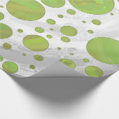 Kiwi Bash Green Polka Dot Cadeaupapier (Hoek)