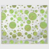 Kiwi Bash Green Polka Dot Cadeaupapier (Vlak)