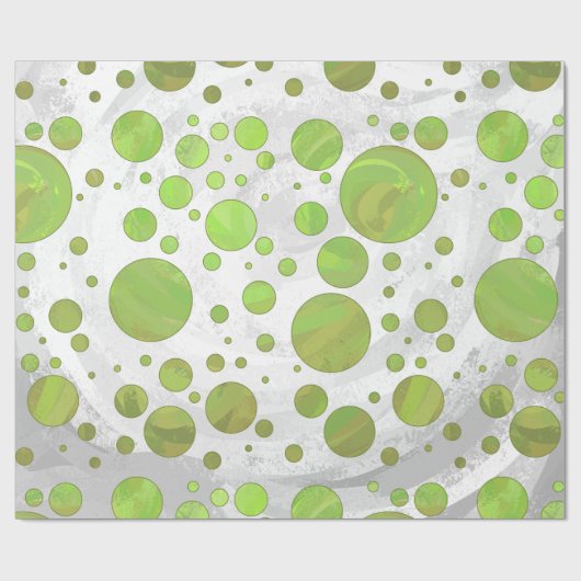 Kiwi Bash Green Polka Dot Cadeaupapier (Vlak)