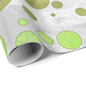 Kiwi Bash Green Polka Dot Cadeaupapier (Rol Hoek)