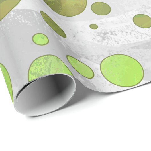 Kiwi Bash Green Polka Dot Cadeaupapier (Rol Hoek)