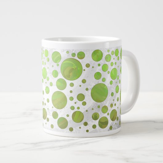 Kiwi Bash Green Polka Dot Grote Koffiekop (Voorkant rechts)