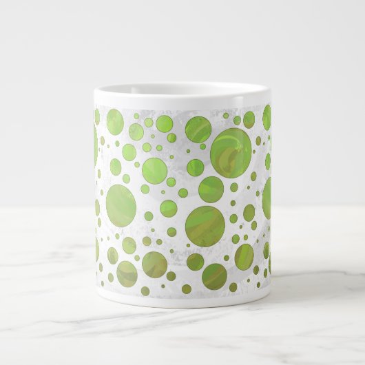 Kiwi Bash Green Polka Dot Grote Koffiekop (Voorkant)