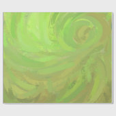 Kiwi Bash Green Swirl Cadeaupapier (Vlak)