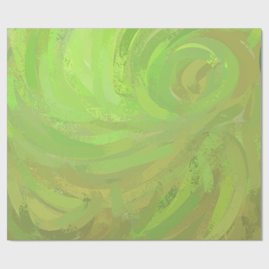 Kiwi Bash Green Swirl Cadeaupapier (Vlak)
