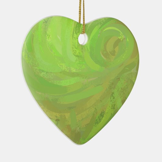 Kiwi Bash Green Swirl Keramisch Ornament (Rechts)