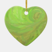 Kiwi Bash Green Swirl Keramisch Ornament (Voorkant)