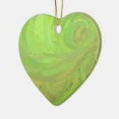 Kiwi Bash Green Swirl Keramisch Ornament (Links)