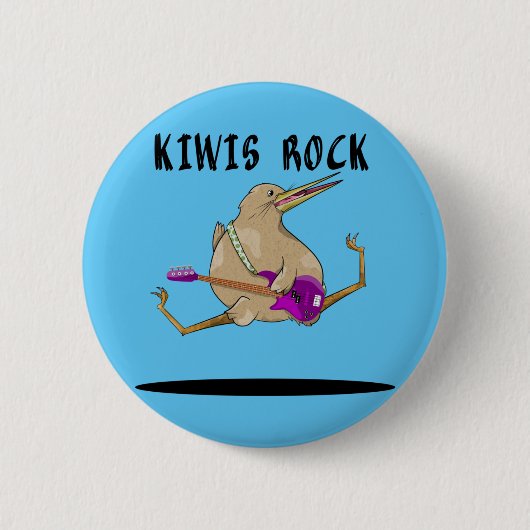 Kiwi Bass Guitar Ronde Button 5,7 Cm (Voorkant)