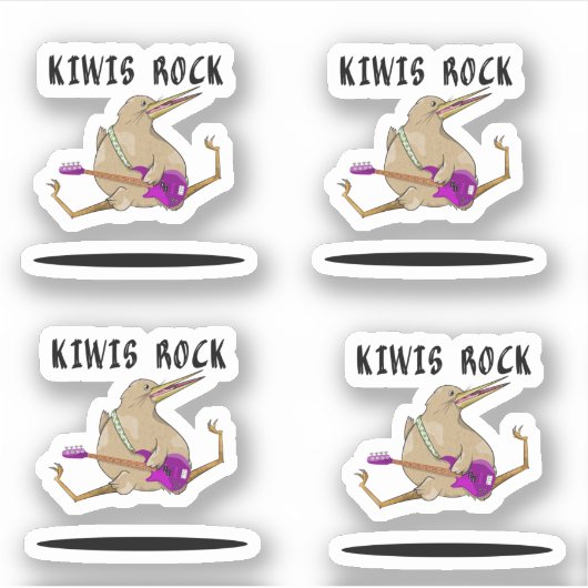Kiwi Bass Guitar Sticker (Voorkant)