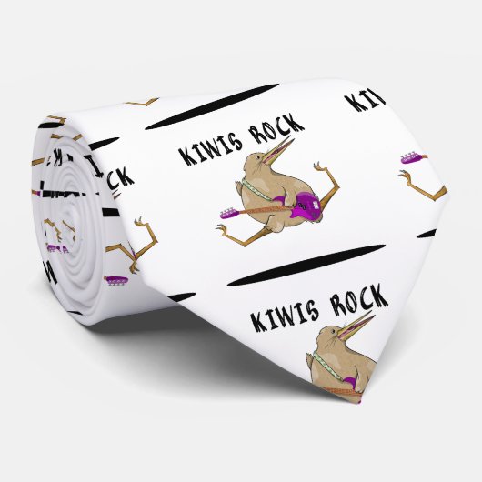 Kiwi Bass Guitar Stropdas (Opgerold)