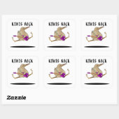 Kiwi Bass Guitar Vierkante Sticker (Vel)