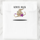 Kiwi Bass Guitar Vierkante Sticker (Tas)