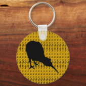 Kiwi Bird & Aotearoa (schrift) Nieuw-Zeeland / Gol Sleutelhanger (Voorkant)