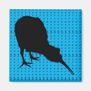 Kiwi Bird & Aotearoa (schrift) Nieuw-Zeeland Magneet