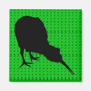 Kiwi Bird & Aotearoa (schrift) Nieuw-Zeeland Magneet