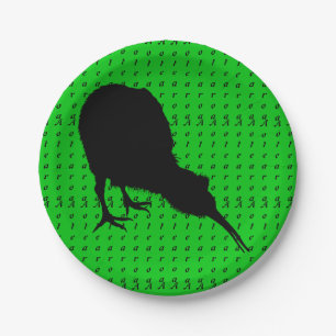 Kiwi Bird & Aotearoa (schrift) Nieuw-Zeeland Papieren Bordje