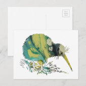 Kiwi Bird Art Briefkaart (Voorkant / Achterkant)