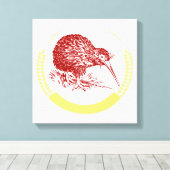 Kiwi Bird Canvas Afdruk (Insitu (Houten vloer))
