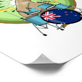 Kiwi Bird Drummer Poster (Hoek)