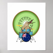 Kiwi Bird Drummer Poster (Voorkant)