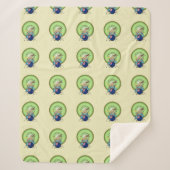 Kiwi Bird Drummer Sherpa Deken (Voorkant)