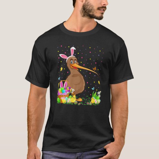 Kiwi Bird Easter Egg Hunt Bunny Kiwi Bird Easter S T-shirt (Voorkant)