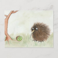 Kiwi Bird en Kiwi Fruit