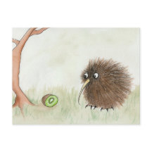 Kiwi Bird en Kiwi Fruit