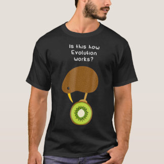 Kiwi Bird Evolution Funny Kiwi Fruit Pun Gift T-shirt