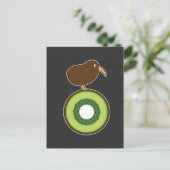 Kiwi Bird Funny Kiwi Fruit Gift Briefkaart (Staand voorkant)