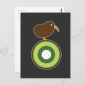 Kiwi Bird Funny Kiwi Fruit Gift Briefkaart (Voorkant / Achterkant)