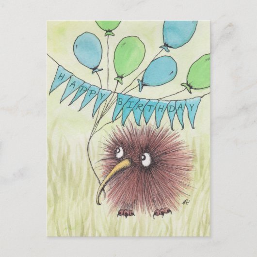 Kiwi Bird Happy Birthday Briefkaart (Voorkant)