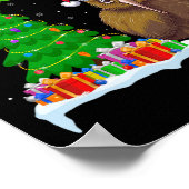 Kiwi Bird Kerstboom Lights Funny Xmas Kiwi Bi Poster (Hoek)