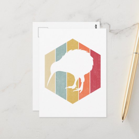 Kiwi Bird Lover New Zealand Kiwi Bird Briefkaart (Voorkant / Achterkant in situ)