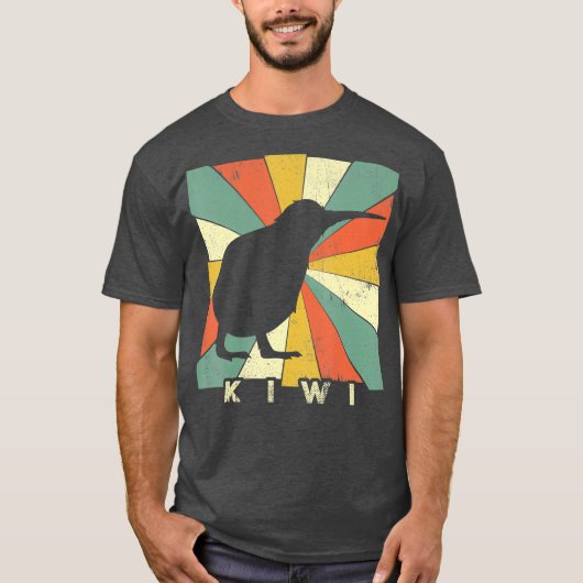 Kiwi Bird Lover Retro Style Animal T-shirt (Voorkant)