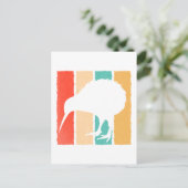 Kiwi Bird Lover Retro Style Kiwi Bird Briefkaart (Staand voorkant)