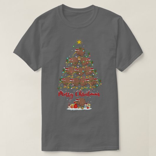 Kiwi Bird Lover Xmas Matching Santa Kiwi Kerstmis T-shirt (Design voorkant)