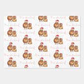 Kiwi Bird Meri Kirihimete Naam Vrolijk Kerstfeest Inpakpapier Vel (Voorkant)