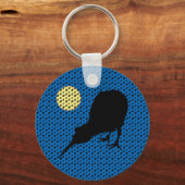 Kiwi Bird, Moon & New Zealand text, Bro/Mode Sleutelhanger (Achterkant)
