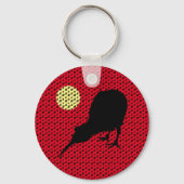Kiwi Bird, Moon & New Zealand text/Bro Mode Sleutelhanger (Voorkant)